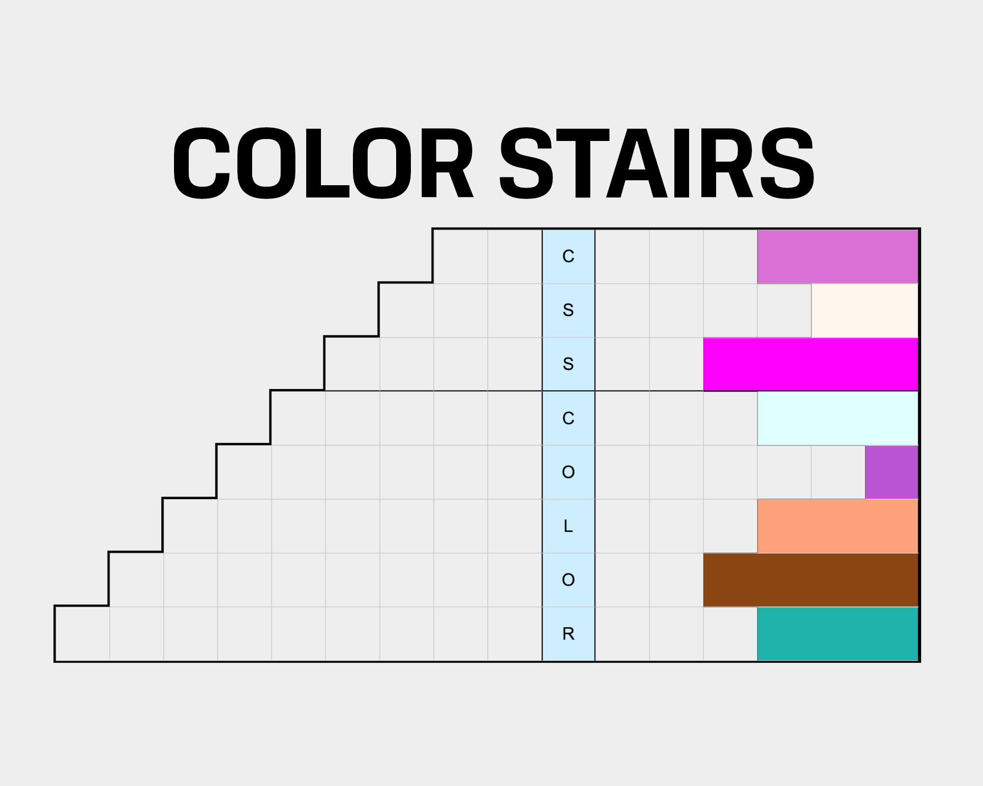 comiCSS Game - Color Stairs